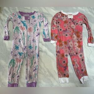 Burt's Bees Baby Purple Sea Life and Pink Floral Pajamas